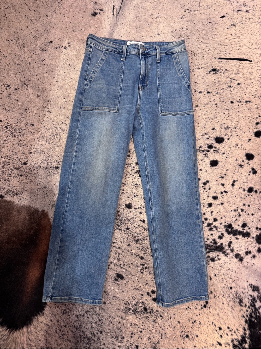 Just Black Denim Straight Leg Utility Jeans